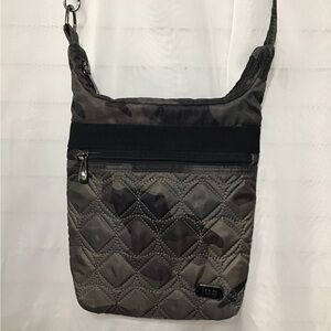 Lug Skipper Adjustable Crossbody Bag, Purse, Quilted Camo Design RFID